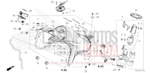 RESERVOIR A CARBURANT/POMPE A CARBURANT (1) CRF1100DP de 2023